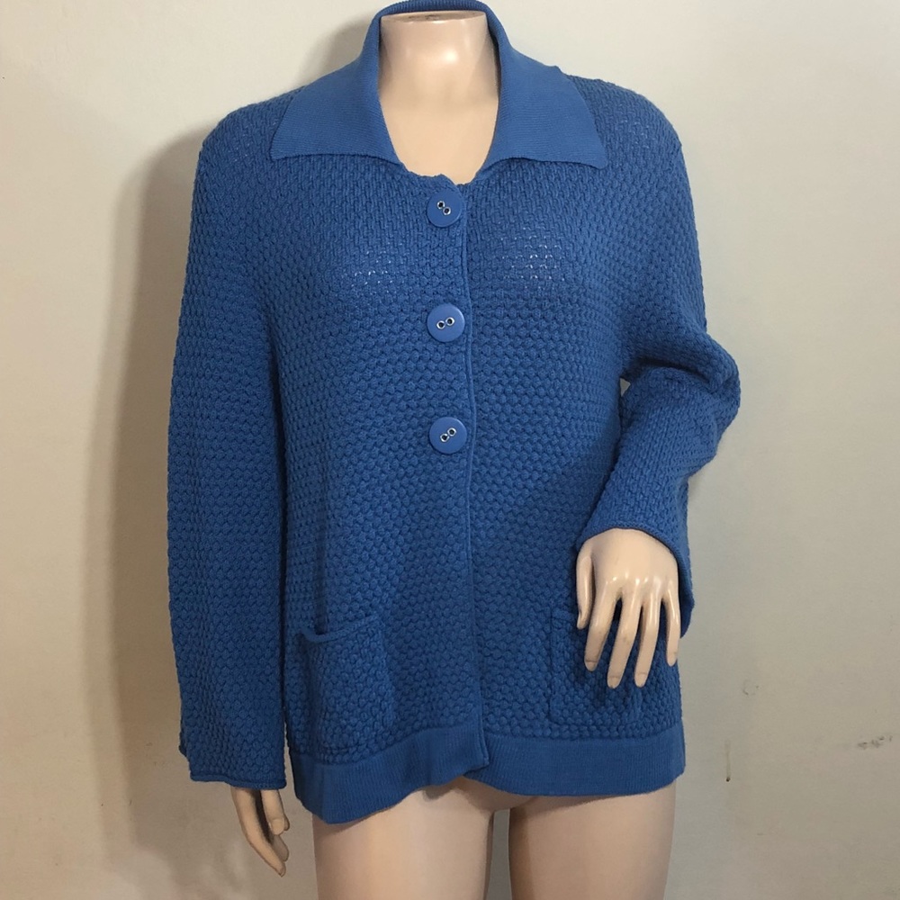 Blue Knitted CDP & CO. Sweater  Size Medium